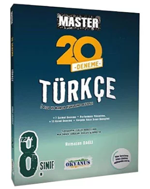 Okyanus Yayınları - Master Serisi 8. Sınıf 20 Türkçe Denemesi