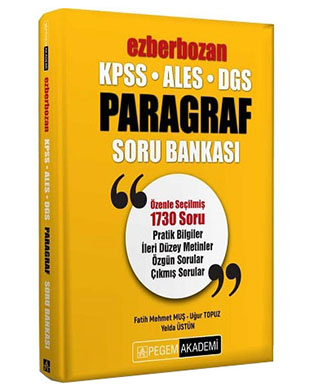 Pegem Akademi Yayıncılık - Ezberbozan Paragraf Soru Bankası