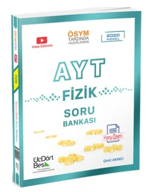 2021 AYT Fizik Kitap Önerileri (Yeni ve Güncel) (ÖSYM) Üç Dört Beş Yayınları - AYT Fizik Soru Bankası