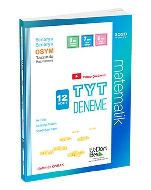 Üç Dört Beş Yayınları - TYT 12'li Matematik Deneme