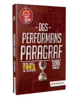 Uzman Kariyer Yayınları - DGS Performans Paragraf Soru Bankası