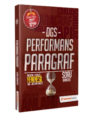 2022 DGS Kitap Önerileri (Güncel Müfredata Göre) Uzman Kariyer Yayınları - DGS Performans Paragraf Soru Bankası