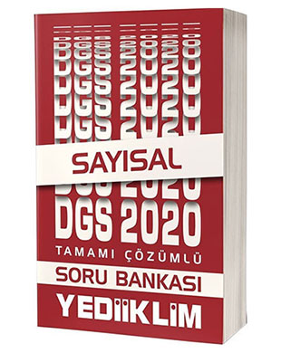 Yediiklim Yayınları - Tamamı Çözümlü DGS Sayısal Soru Bankası